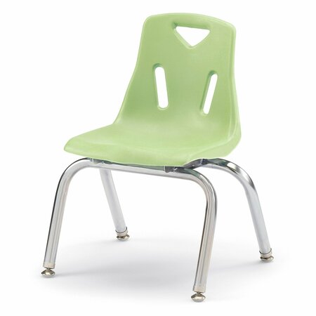 JONTI-CRAFT Berries Stacking Chair with Chrome-Plated Legs, 12 in. Ht, Set of 6, Key Lime 8142JC6130